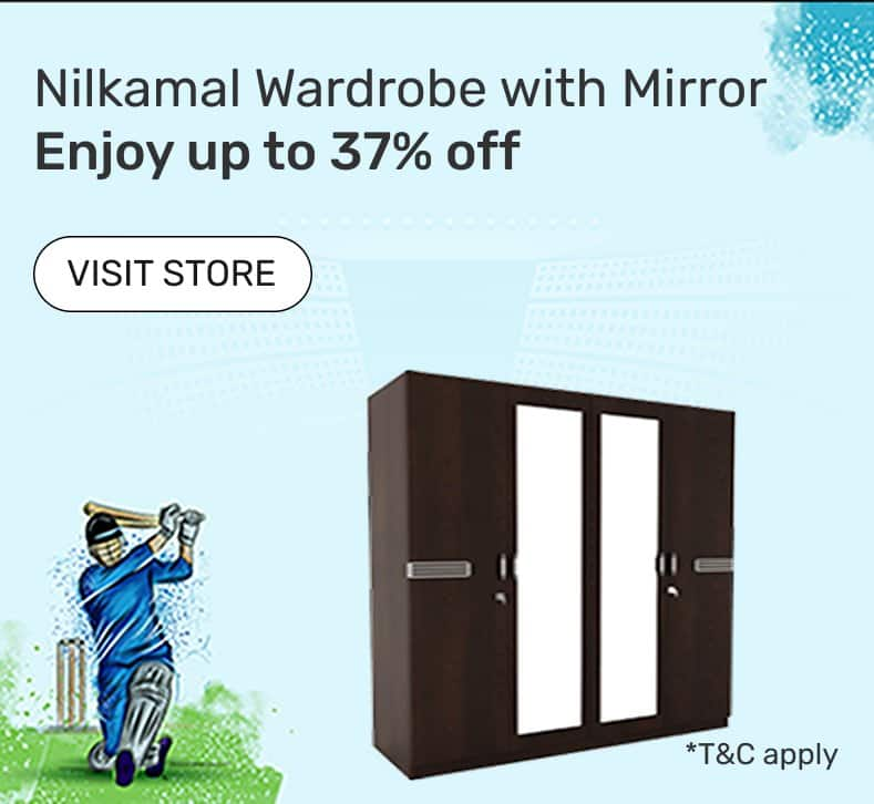 Nilkamal wardrobe with mirror