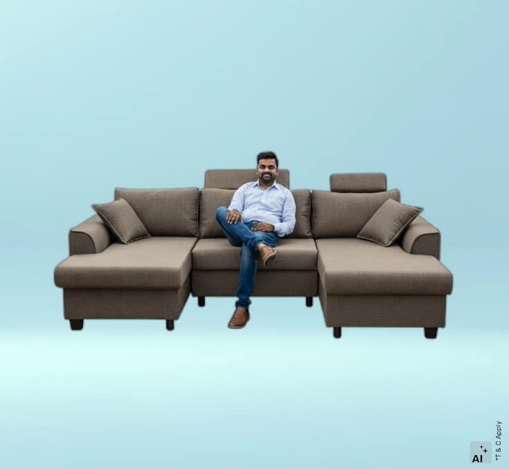Apka Interior 8 Seater Lhs L Shape Sofa