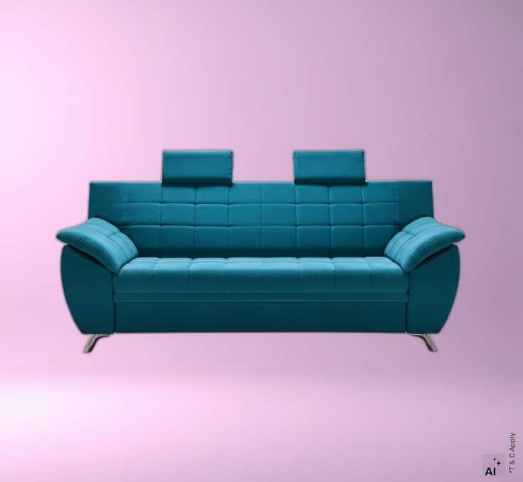 Sleep Spa Blue Couch Sofa Cum Bed 4 Seater